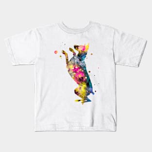 Playful Doberman Watercolor Painting Kids T-Shirt